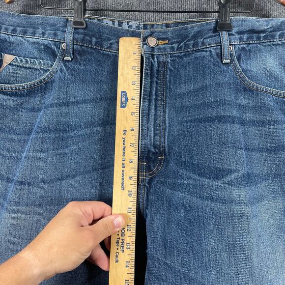 Ariat M4 Low Rise Boot Cut Roadhouse Jeans Men's 42X30 Blue Relaxed Fit Western - Picture 3 of 11